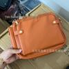 Three-Layer Leather Crossbody Clutch Bag