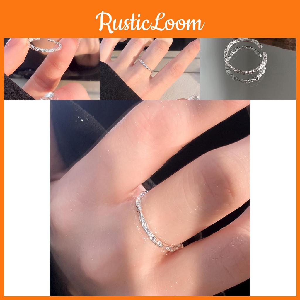 Stylish Copper Geometric Circle Ring For Women Adjustable Fashion Accessory