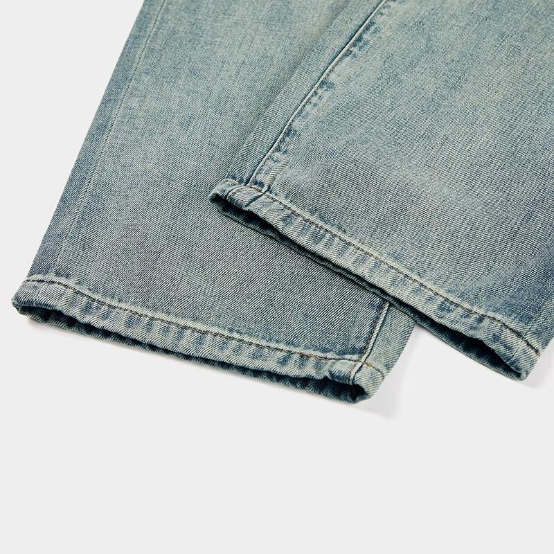 HLA Black Whale Men's Loose Straight-Leg Jeans