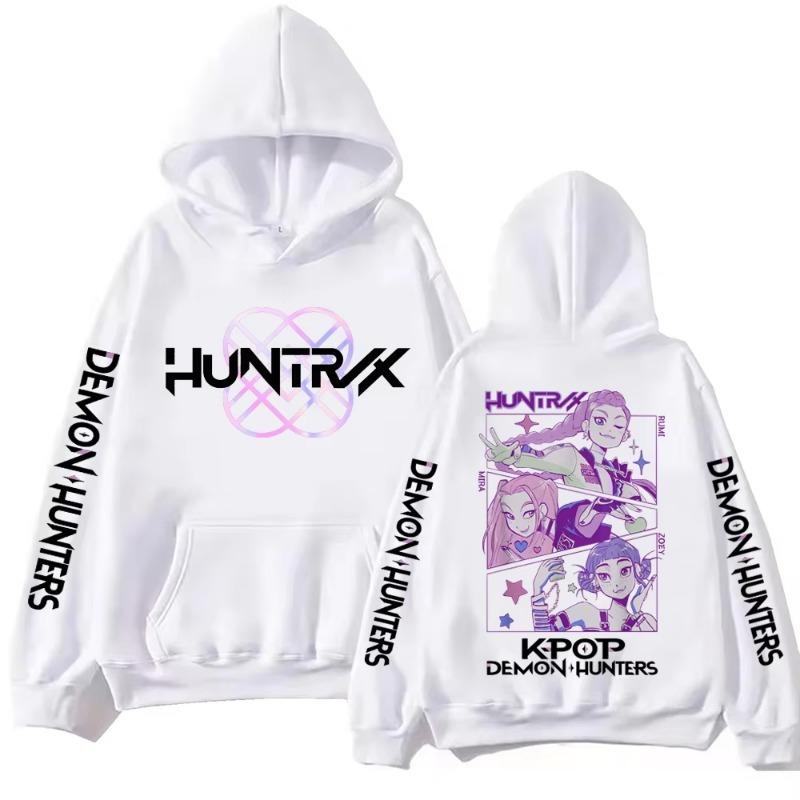 Fashion Women's Hoodies Demon Hunters Anime Print Kids Girl Casual Pullover Long Sleeve Sweatshirt Women's Top Clothing