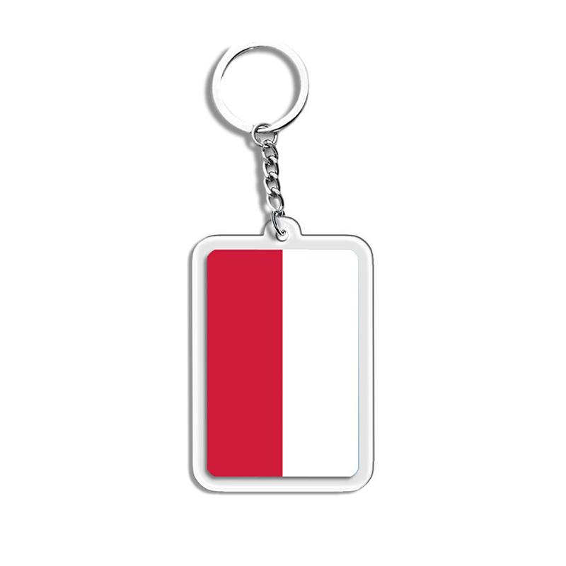 Acrylic Keychain Country Flags Collection United States Spain Russia France For Car Key Bag Gift Souvenir