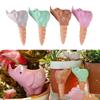 4 macetas autorriego con forma de elefante de terracota, con pinchos y globos autorriego.