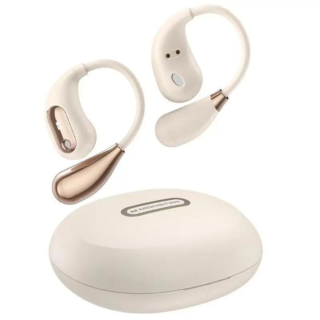 Monster AC210 Åbne Høretelefoner Stereo Lyd BT 5.4 Øretelefoner Vandtætte Langtidsholdbare Trådløse Earbuds Støj