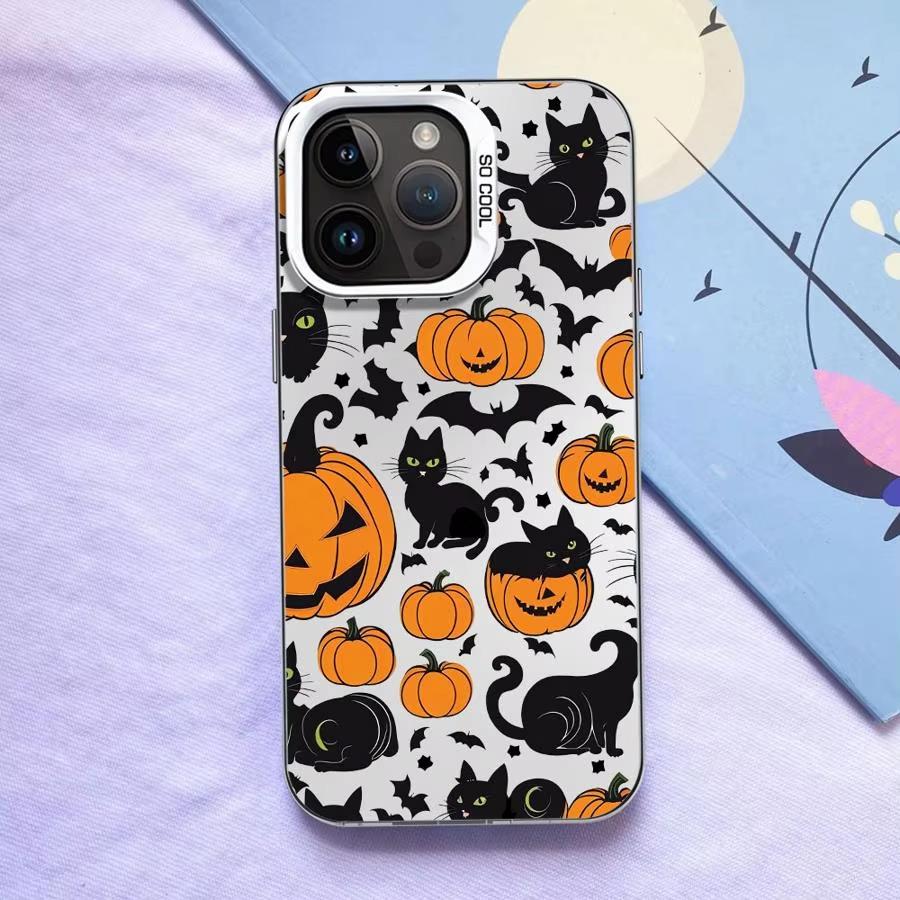 Halloween Pumpkin Head Phone Case For iPhone 17 Air 16e 16 Pro Max 15 14 Plus 13 12 Mini 11 Pro Shockproof Silicone Back Cover