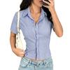 Womens Spring Tops Button Down Blouse Summer Shirts for Women Casual Collared Womens Summer Shirts Fashion Style