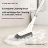 Telescopic Cleaning Magic Brush Long Handle Narrow Gap Scrubber For Window Tracks Tile Grout Bathroom Kitchen