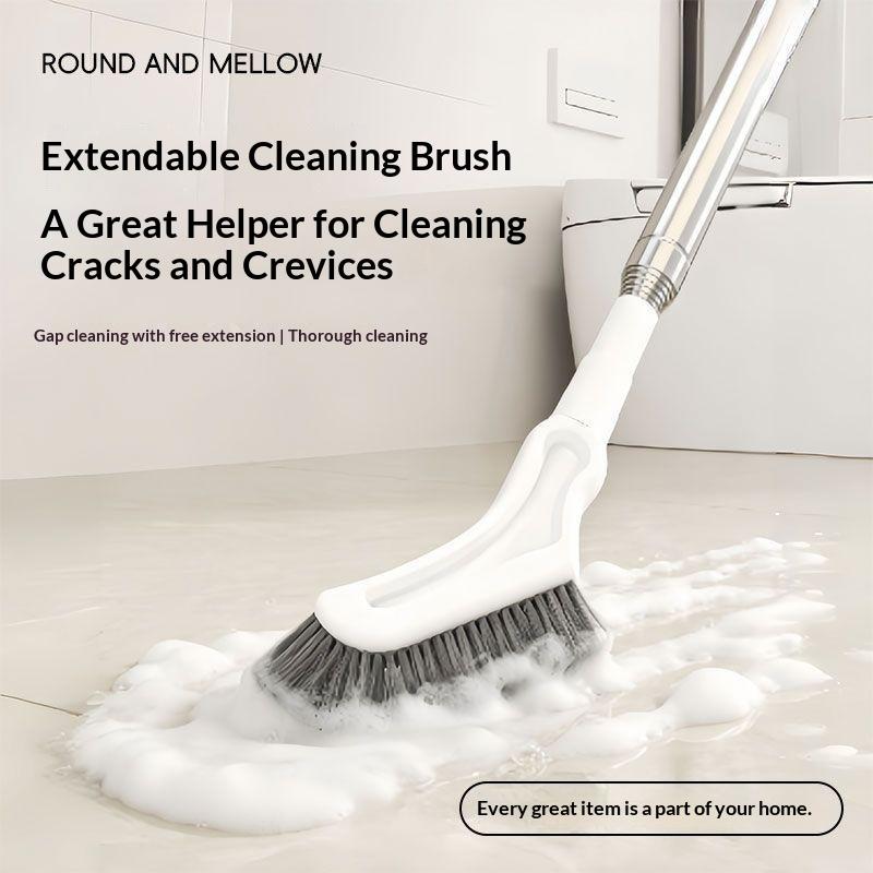 Telescopic Cleaning Magic Brush Long Handle Narrow Gap Scrubber For Window Tracks Tile Grout Bathroom Kitchen