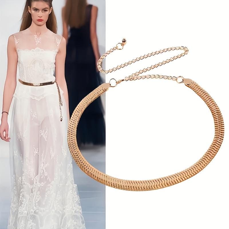 1Pc Stylish and Minimalist Women's Chain Belt, Suitable for Dresses and Slacks