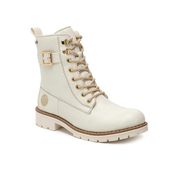 Rieker Y9126-80 Ecru Ankle Boots