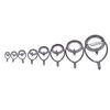 8Pcs/set Fishing Tackle Stainless Steel Repair Kit Set Fishing Rod Guide Ring Tip Fishing Pole Circle Ring Eye Guide Wire Loop