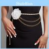 Metal Flower Pendant Waist Chain With Double Layer Chain For Summer Boho Style