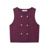 Fashion Style 2024 Autumn New Women's Clothing Easiest for Match Pink Plain Weaving Knitting Sleeveless Shorts Vest 5536113