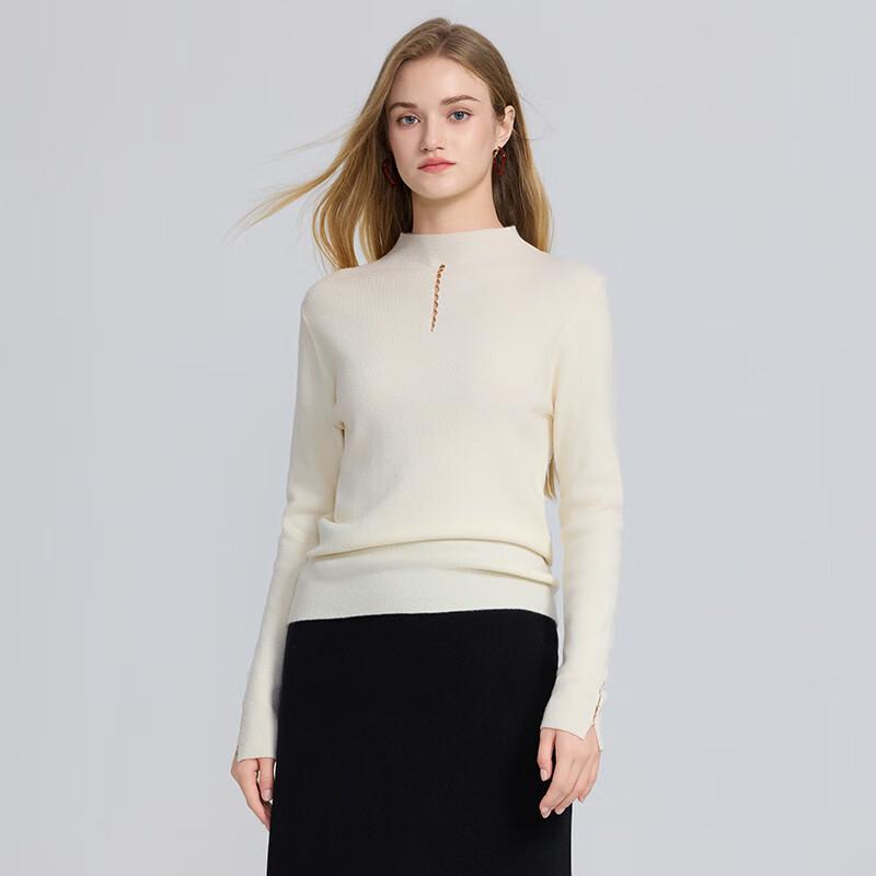 Women's Semi-High Neck Slim-Fit Knitted Base Top