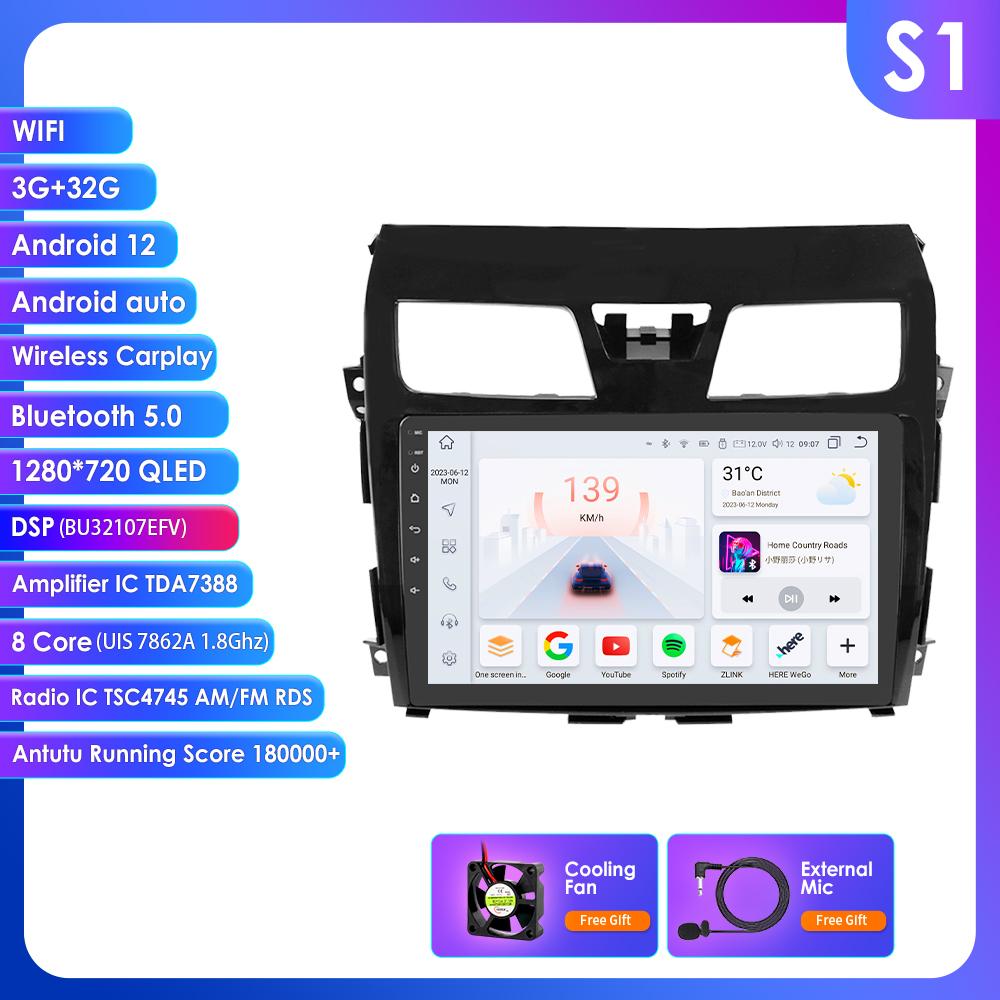 

Ossuret Intelligent 10.1 Android 14 Wireless Carplay for Nissan ALTIMA TEANA 3 2013 - 2018 2din Car Multimedia Player GPS Navi Stereo RDS BT DSP 4G S1 8Core 3G 32G
