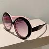 Übergroße Runde Sonnenbrille mit großem Rahmen Damen Für Herren Luxusmarke Designer Sonnenbrillen Vintage Punk Beliebte Brillen Rosa Tönungen