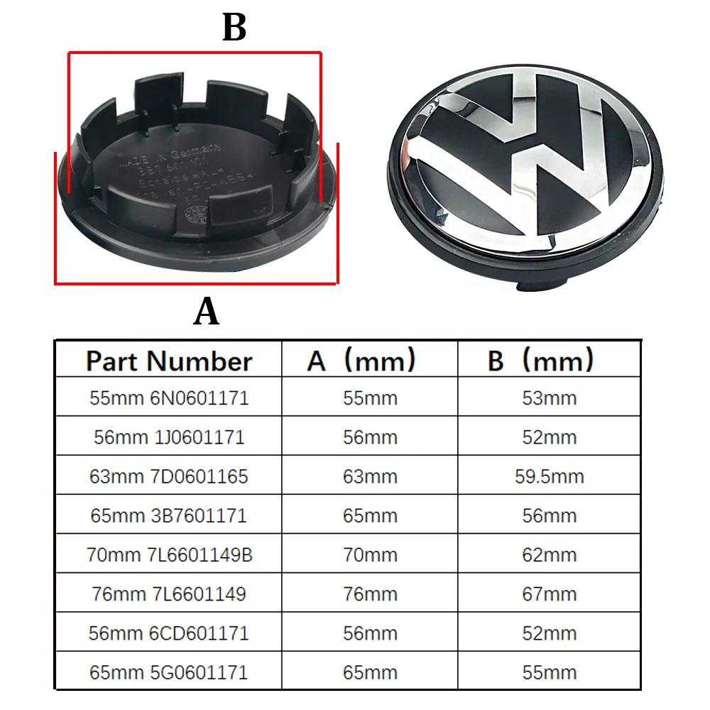 T25Car Wheel hub modification VW Volkswagen 4pcs 55mm 56mm 65mm 70mm for Golf Polo Passat Touran CC B5 B6 B7 Jetta accessories