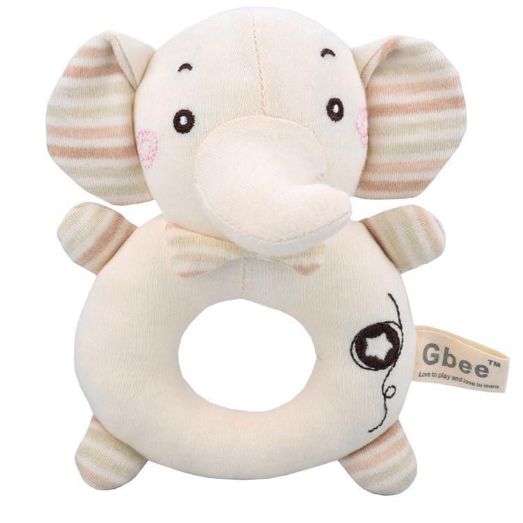 Gbee Organic Cotton Baby Rattle - Newborn Soothing Toy 0-1 Year