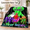 Garten of Banban Custom Name Flannel Throw Blanket Soft Warm for Sofa Bed Indoor Home Use