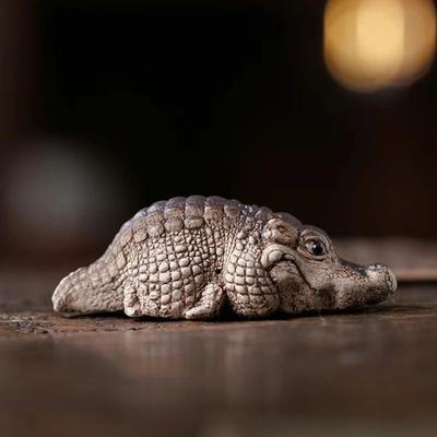 Resin Pet Figurine Lovely Pet Model Handmade Crocodile Miniatures Gift