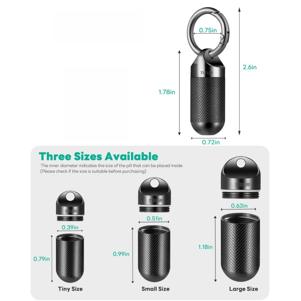 Metal Pocket Pill Holder Moisture-resistant Travel Pill Dispenser New Mini Key Chain Daily Use
