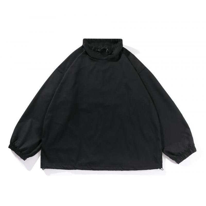 Men's Windbreaker Jacket High Collar Thin Retro Casual Couple Style Sports Coat Large Size Men's And Women's Windproof Jacket
