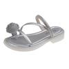 Fairy Style Fashion Rhinestone Set Toe Slippers Female Summer Wear 2025 New Thick Heel with Skirt Flower Toe Sandals
