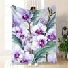 Vibrant Purple Pansy Soft Throw Blanket: Lush Floral Pattern Cozy Couch Cover for Fresh Cottagecore Home Decor