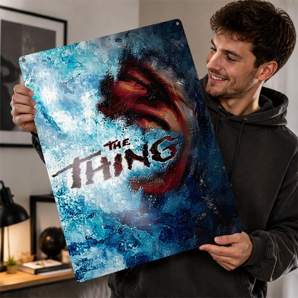 The Thing D Texture Printed Poster Custom Vintage Metal Tin Plate Sign for Wall Art Bathroom Decor Room Luxury Decoration Home