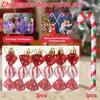 6/24pcs Christmas Lollipop Candy Cane Pendant Xmas Tree Hanging Ball Ornaments Christmas Decorations For Home 2024 New Year Gift