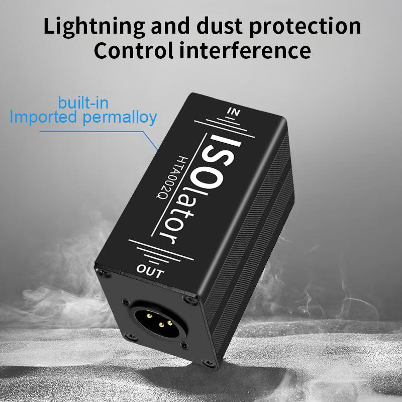 6.35 XLR Audio Noise Isolator Female to Male, Common Ground Loop Noise Suppressor Filter Eliminates Buzz Hum for PC Laptop Audio Equipment