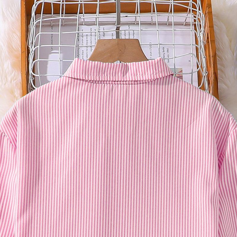 Toddler Teen Boys Girls Spring Striped Outfit Set Sizes 130-170cm
