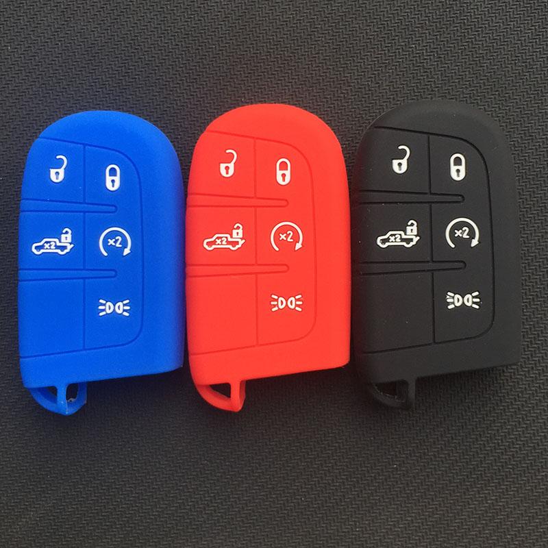 5 Button Silicone Rubber Key FOB Shell Cover Case Set Protect Shell Holder for FIAT TIPO Toro 500X Nuovo Grazie Remote Keyless