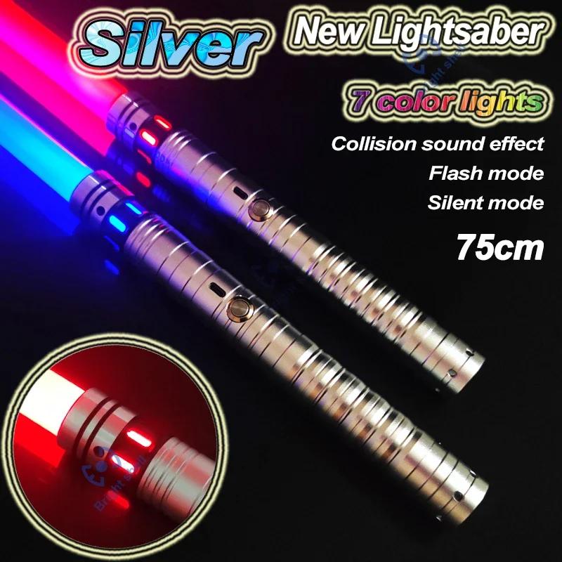 Metal Lightsaber Laser Sword Toys RGB Light Saber 15Color Change Kids Soundfonts Force FX FOC Blaster Toys Jedi Laser Sword Gift