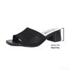 Women's Plus Size Mid Heel Slippers 2025summer New High Heels Party Shoes Comfortable Slippers Sandals Fashionable Women's Shoes
