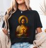 Sacred Heart of Jesus Shirt, Comfort Colors 1717 Catholic Tee, Vintage Jesus Graphic Shirt, Catholic Streetwear Religious T-Shirt Gift