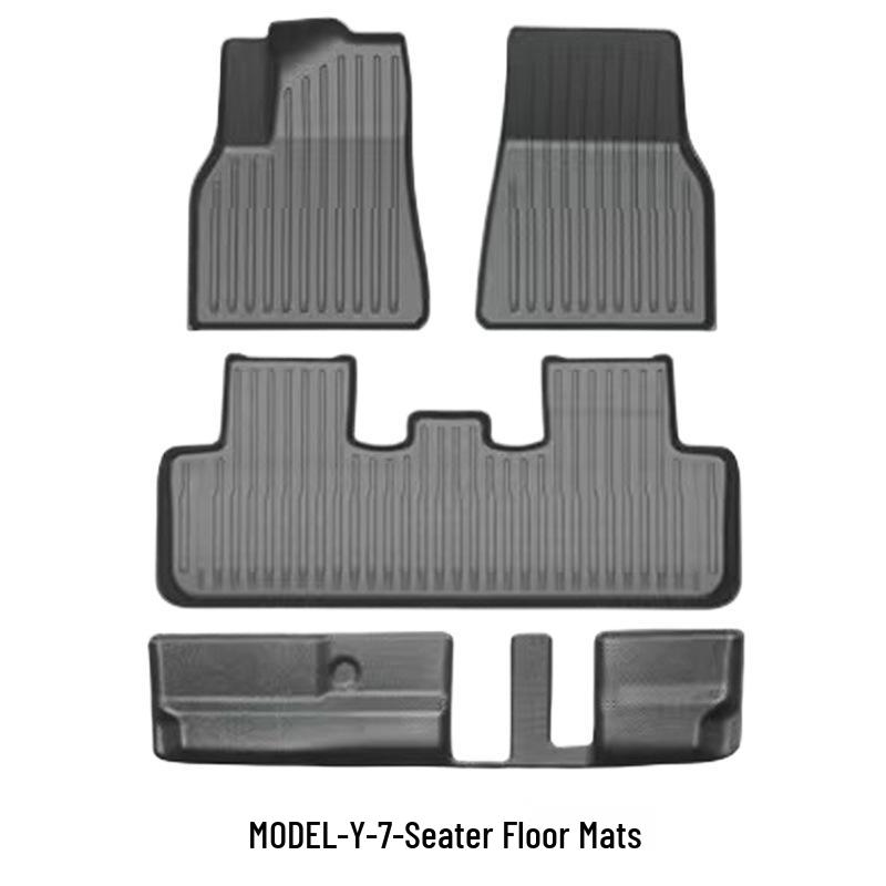 TPE Car Floor Mats for Tesla Model 3 (2021-2023) - Includes Front and Rear Trunk Mats, Thermoformed Design