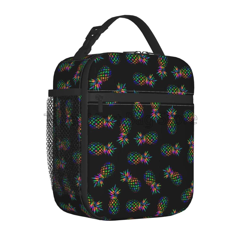 Pineapple Insulated Lunch Box Cute Kids Reusable Leakproof Cooler Lunch Tote Bag for Girls Boys Women School Work Picnic Beach