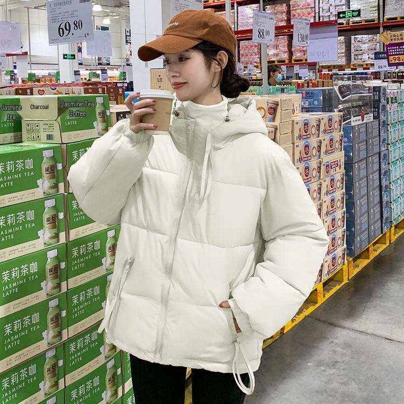 Korean Style Down Jacket: Thick, Loose, Hooded, Short Winter Coat