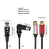 2RCA Female To 3Pin Female Sound Unbalanced Cable 3Pin To Double 2RCA Female Splitter Patching Cord Microphone Cable