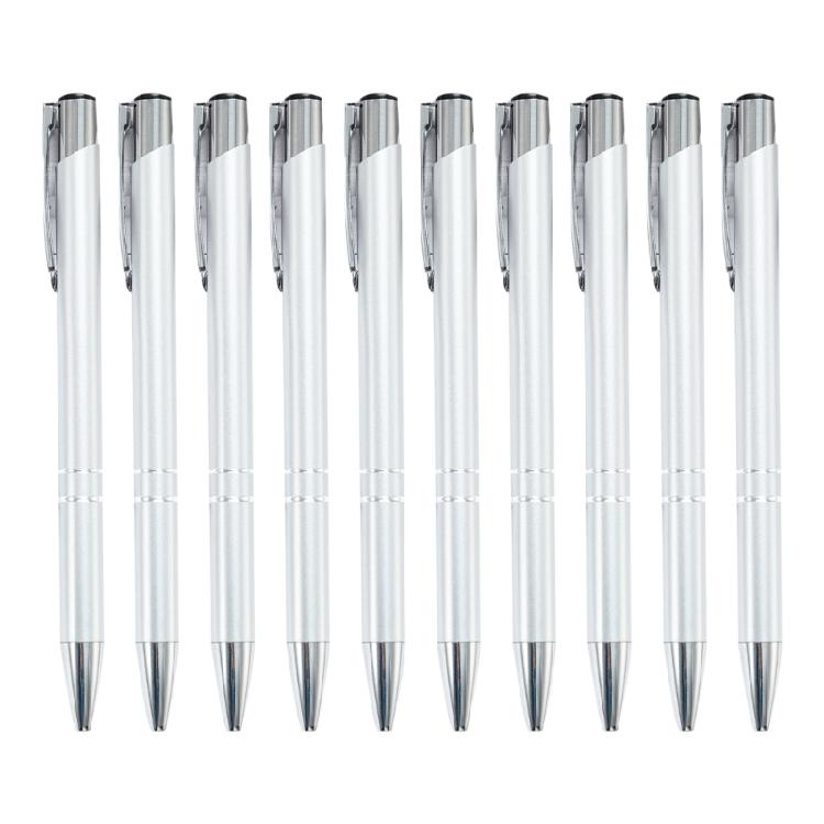 10x/Set 1.0mm Writing Pen Retractable Ballpoint Pen Metal Journaling Pen
