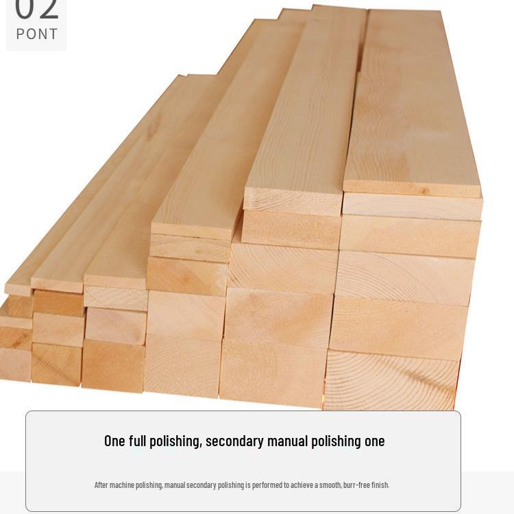 Massief Grenenhout Strips - Handgemaakte DIY Vierkante Planken voor Decoratie & Afscheiding