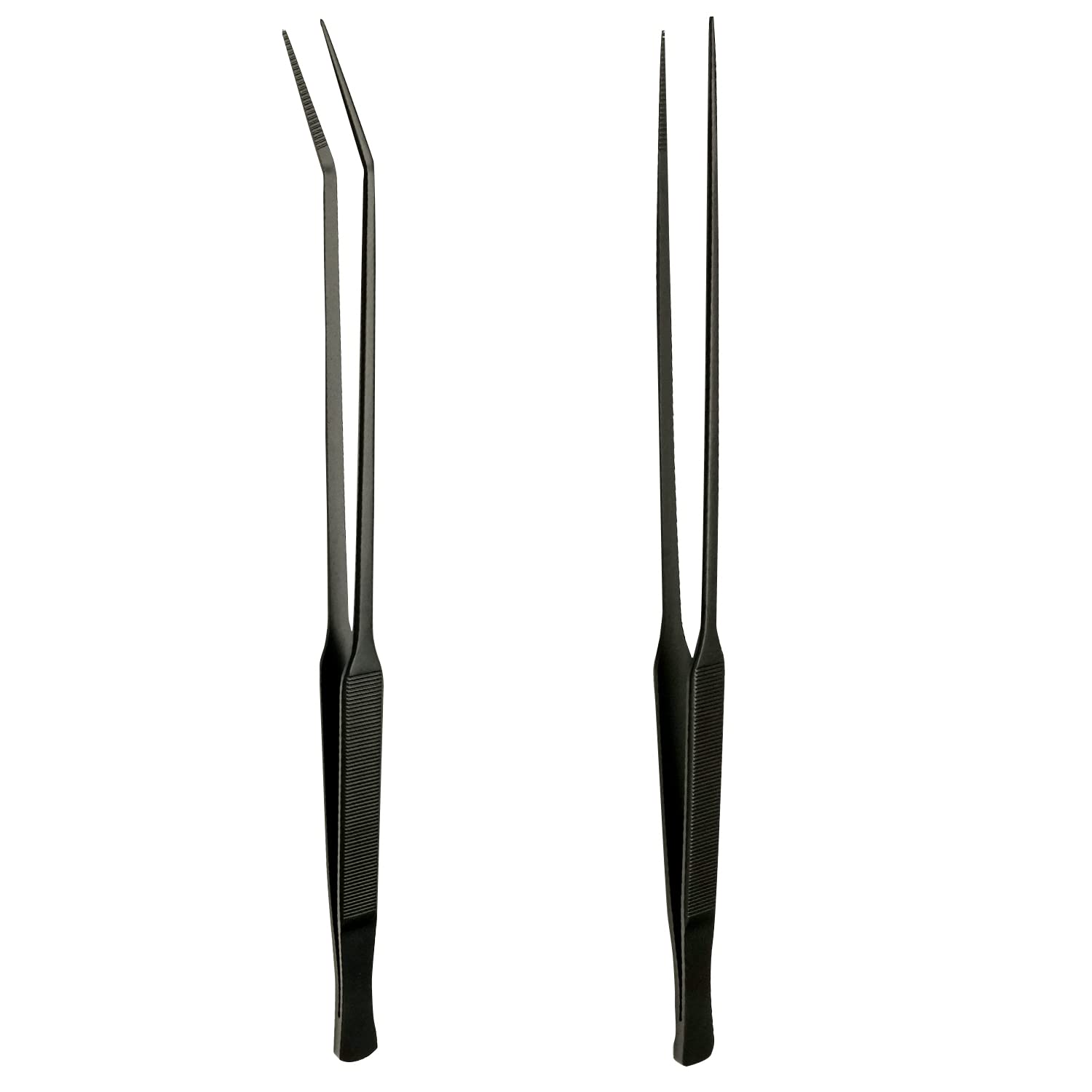 

Пинцет Usagi To длинный, длина 25 см, кончик 1 мм, сверхтонкий, черный, прямой, изогнутый, для обрезки аквариумных растений [UTK Kame], 2 шт. [под присмотром]