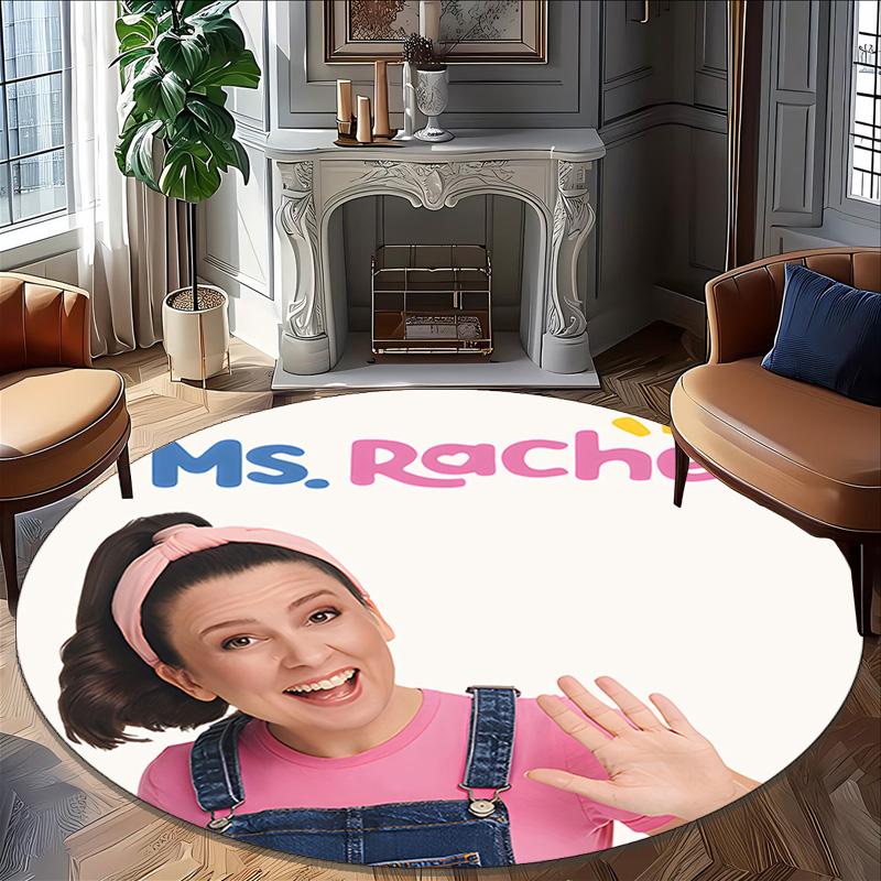 1pc Ms Rachel1 Print Round Carpet Chair Round Carpet Suitable for Bedroom Living Room Home Decorative Carpet