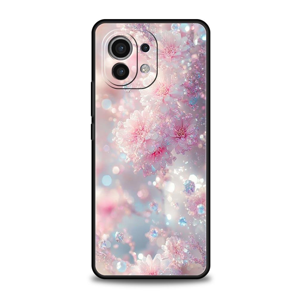 Korean Flower Phone Case Cover for Xiaomi Mi 17 Pro Max 15 14 13 12 11 Ultra 15T 14T 13T 12T 11T Pro Lite Soft TPU Shell Fundas