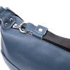 Crossbody Bag for Women with an Unusual Runner Keychain Made of Genuine Leather Vintage 22617 Blue