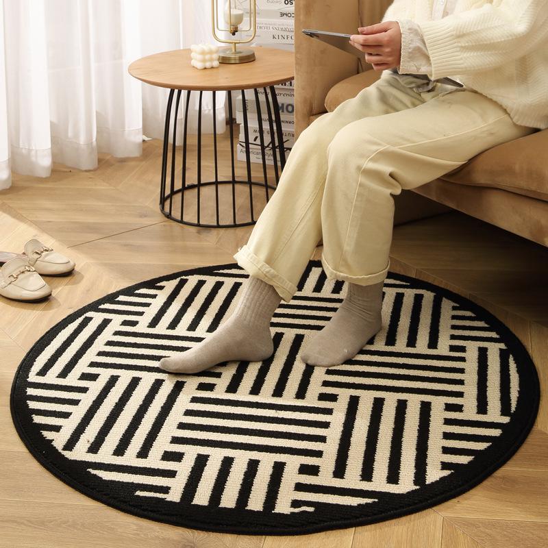 Verdikt Rond Tapijt Huis Salontafel Mat Slaapkamer Bedzijde Antislip Voetmat Studeerkamer Draaistoel Hangmand Computerstoel Mat diameter 80cm