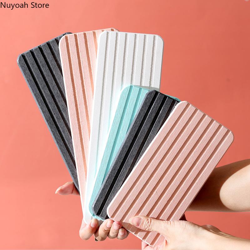 Rectangular Mouthwash Coaster Simple Diatom Mud Absorbent Pad Quick-drying Household Diatomite Tray Creative Bathroom Supplies