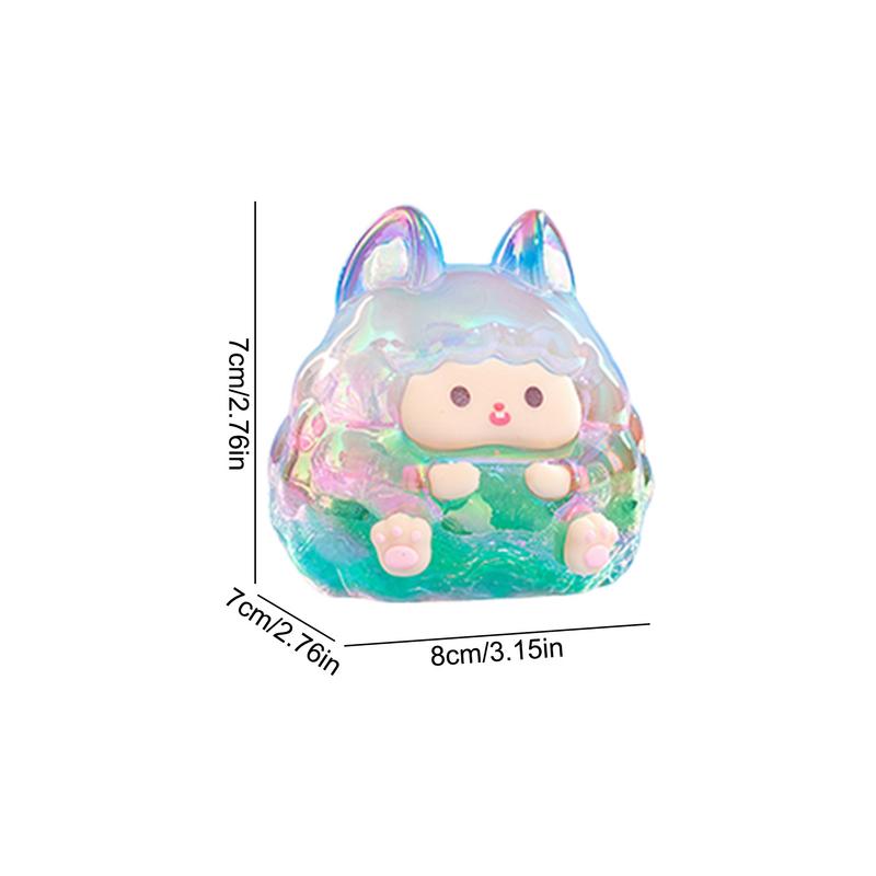 Collectible Desktop Ornaments Creative Action Figure Random Toys Play Figure Transparent Doll Figurines For Birthday New Year