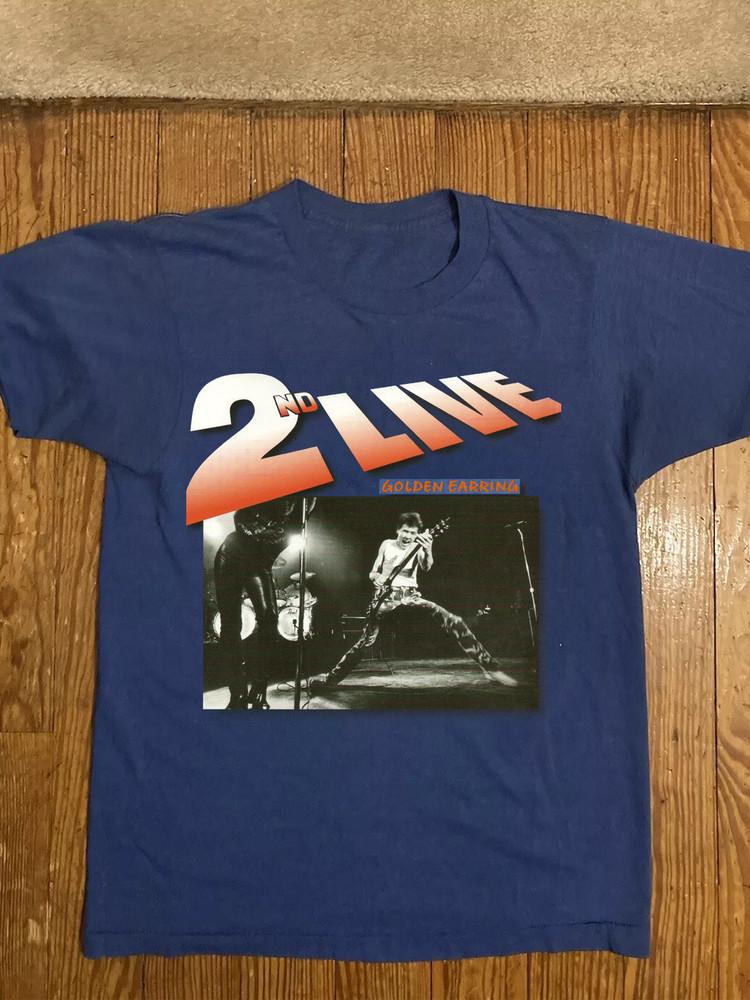 

2nd Live Album by Golden Earring Navy T Shirt Full Size S5XL Unisex T-Shirt S