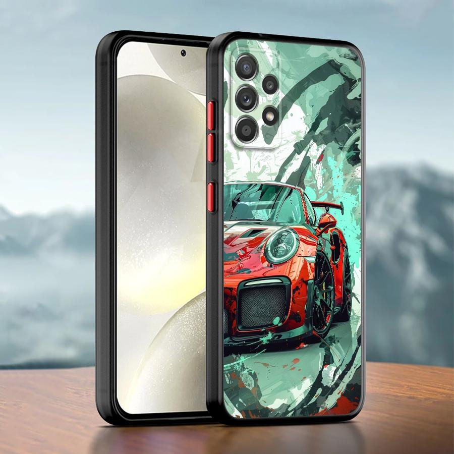 Крутой спортивный чехол для телефона с изображением автомобиля для Samsung Galaxy A72 A25 A21s A56 A73 A23 A24 A32 A52s A55 A32 A35 A54 Мягкая крышка Galaxy A21s